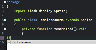 Type to choose the template.